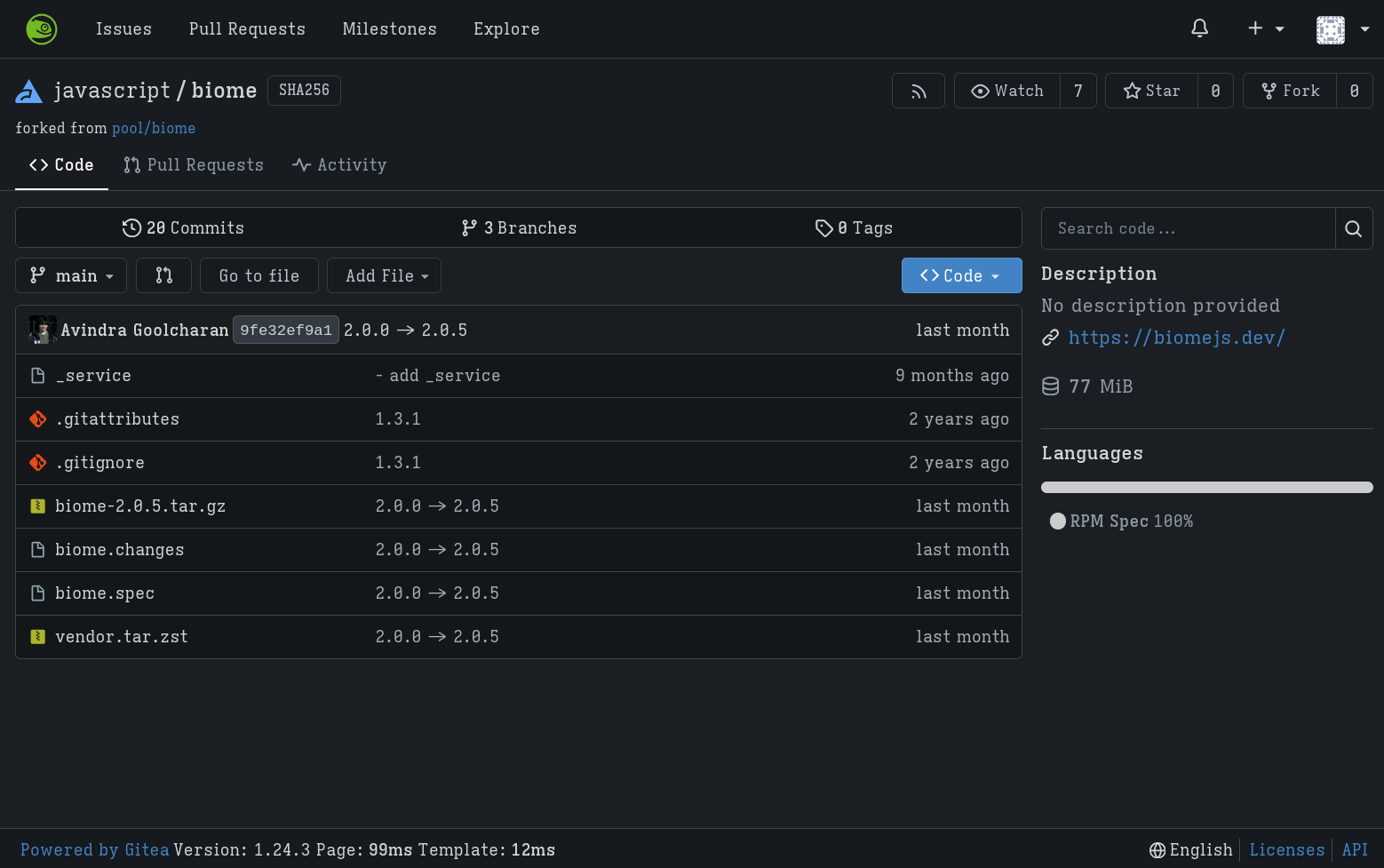 openSUSE Gitea Biome Repository